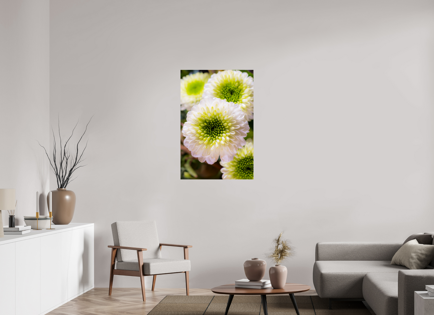 70 x 105 cm, Fine Art Print Baryta auf Alu-Dibond Chrysanthemen-01