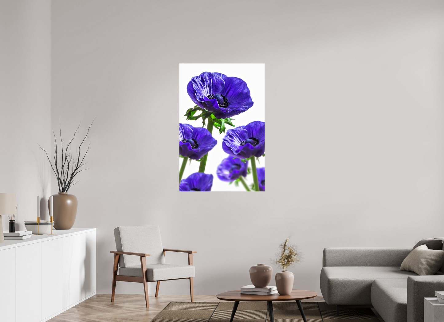 80 x 120 cm, Fine Art Print Baryta auf Alu-Dibond Kronenanemone_06