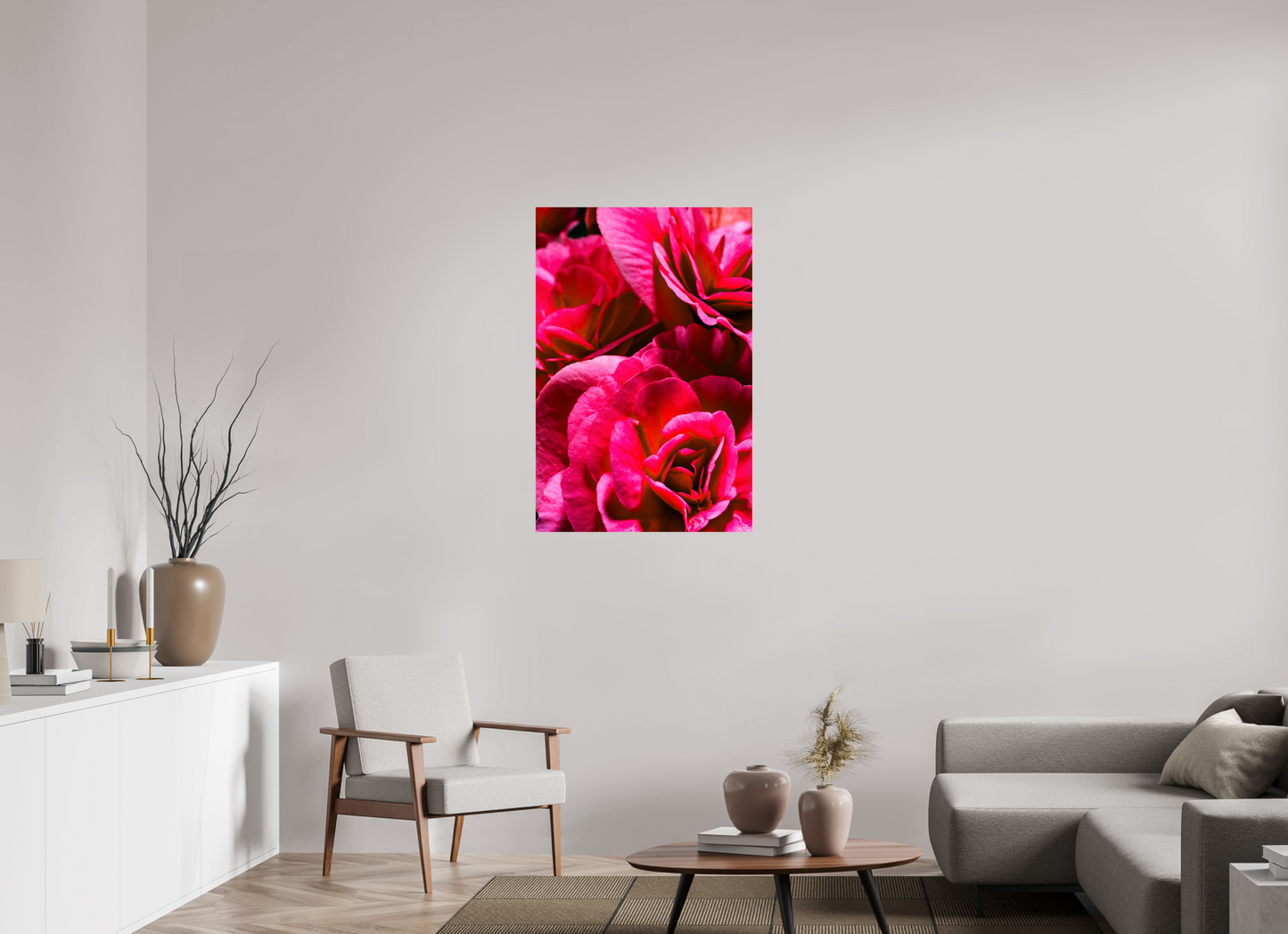 70 x 105 cm, Fine Art Print Baryta auf Alu-Dibond Kamelie