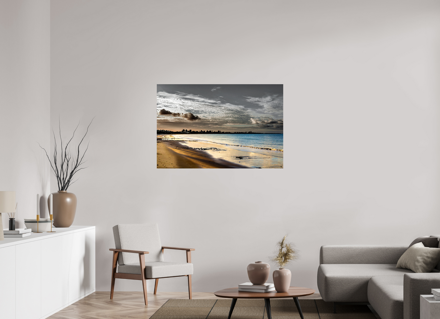 120 x 80 cm, Fine Art Print auf Alu-Dibond ohne Aufhang Praia do Manaíra - João Pessoa - PB