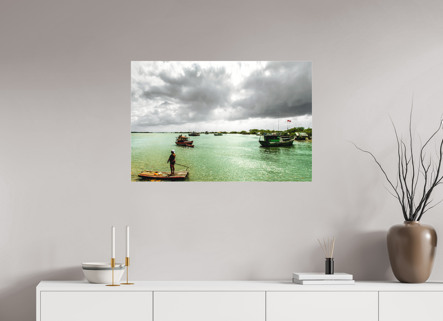 90 x 60 cm, Fine Art Acrylglas Matt Rio João de Tiba - Santa Cruz Cabrália - BA