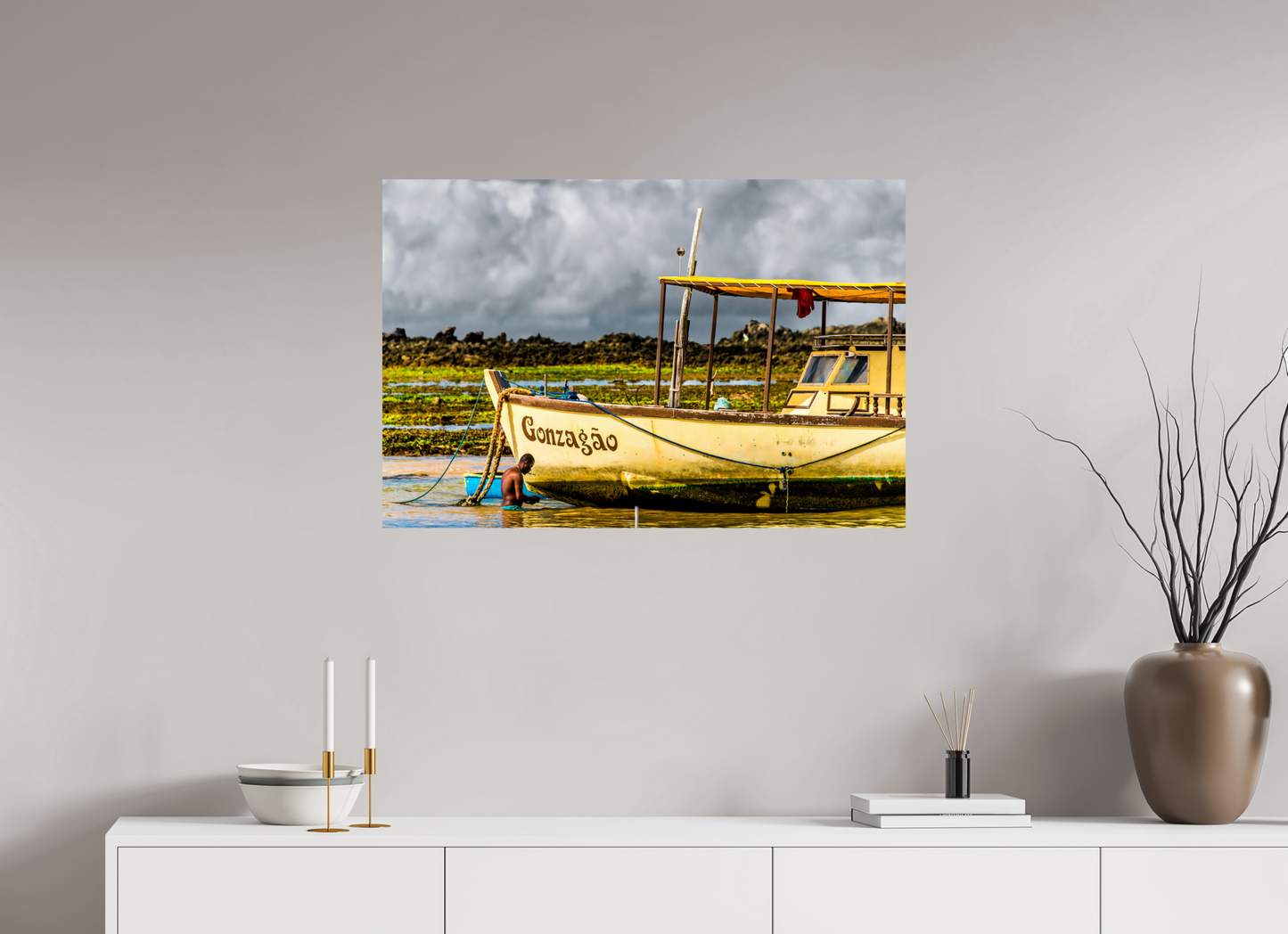 90 x 60 cm, Fine Art Print auf Alu-Dibond ohne Aufhang Itapuã - Salvador - BA. #2