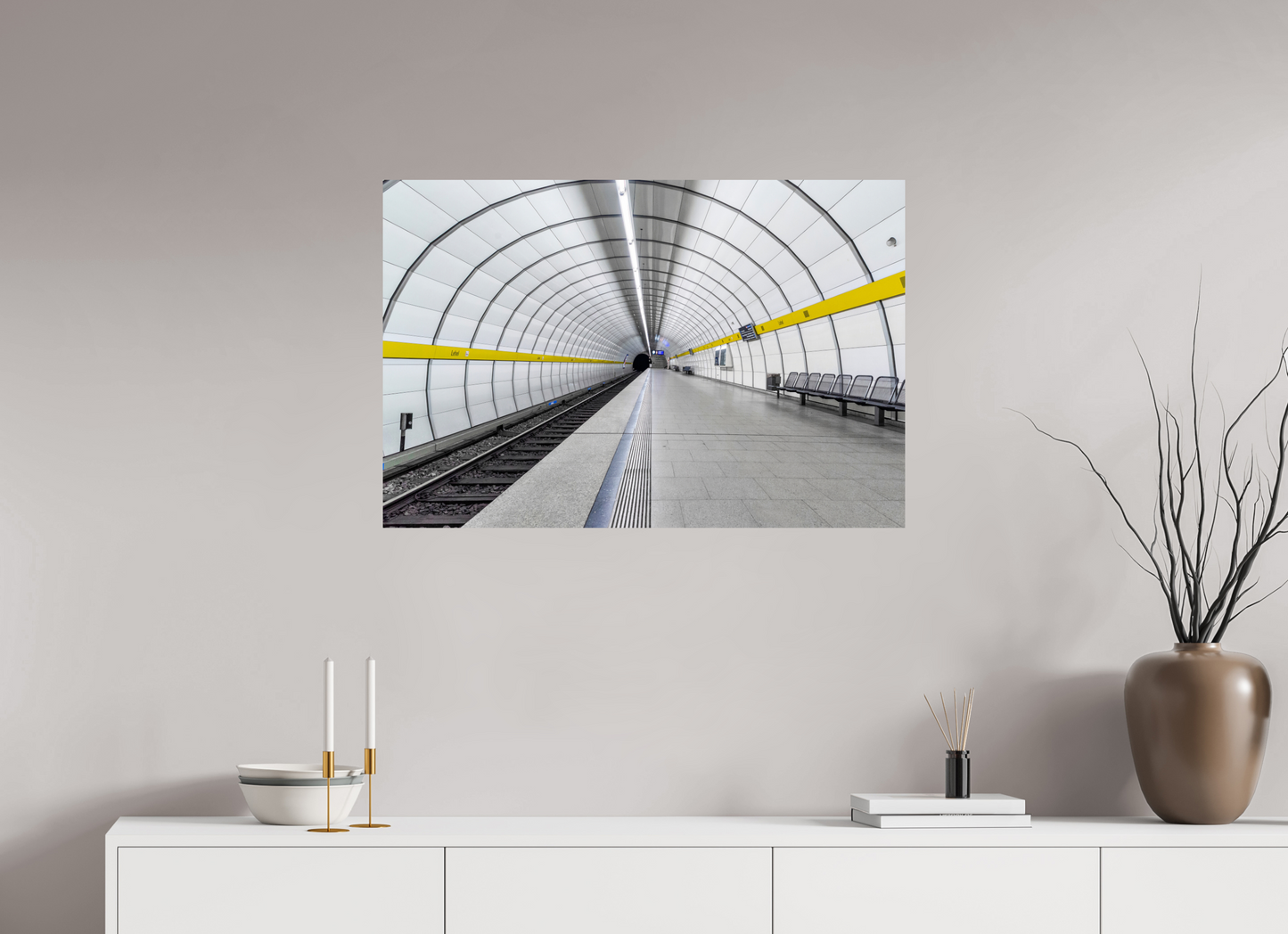 90 x 60 cm, Fine Art Print Metallic Edition Mundsburg #1 Hamburg