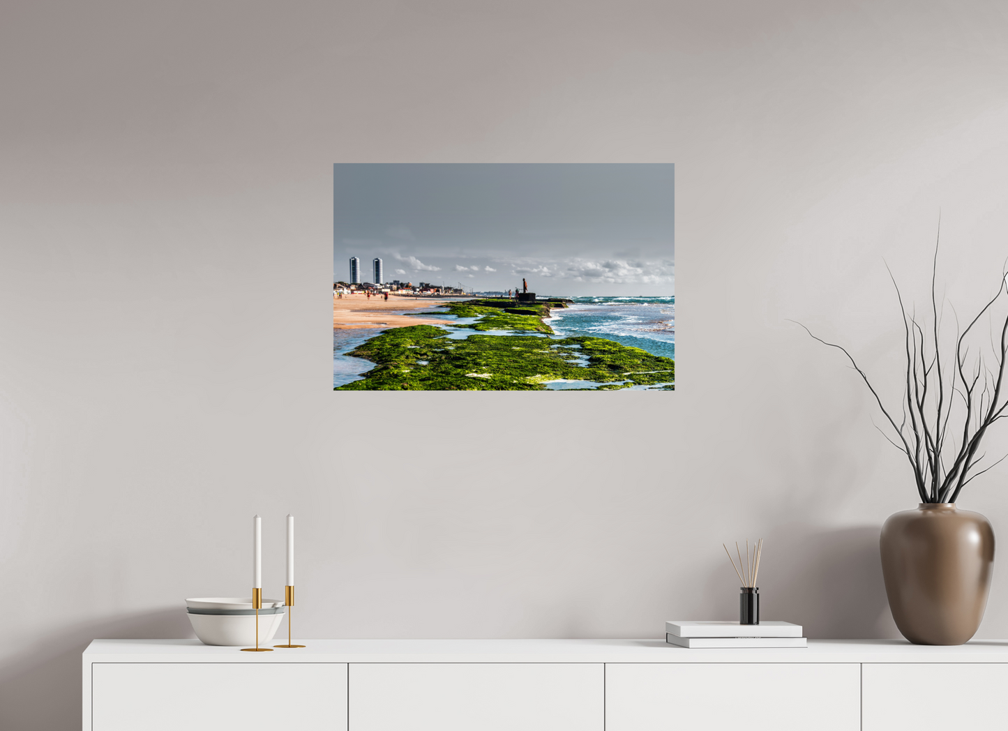 75 x 50 cm, Fine Art Print auf Alu-Dibond ohne Aufhang Praia do Pina - Recife - PE